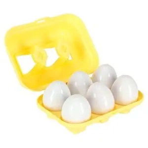 puzzle educațional sorter meci forme ouă montessori fructe legume 6pcs - Img 3