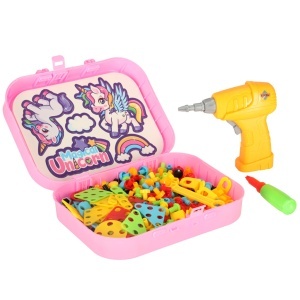 Blocuri de construcție într-o cutie + șurubelniță unicorn - Img 3