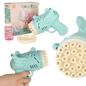 Bubble pistol de săpun cu bule de săpun cu aripi albastru