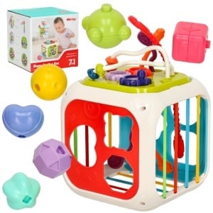 Cub interactiv educațional de sortare a cuburilor pentru copii dulcimer 7in1