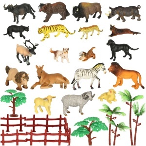 Figurine animale de grădina zoologică set de 31 el.