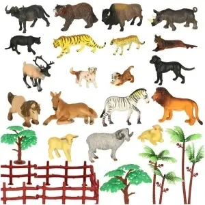 Figurine animale de grădina zoologică set de 31 el.