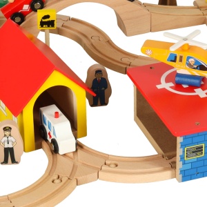 Locomotivă de tren din lemn oraș 69el - Img 3