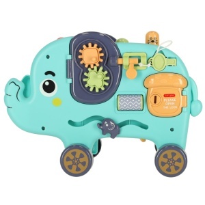 Montessori interactiv elefant pounder sorter blocuri ciocan 26cm - Img 2