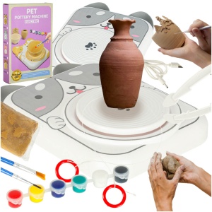 Potter's wheel creative clay set vopsele câine gri
