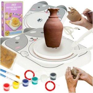 Potter's wheel creative clay set vopsele câine gri