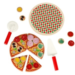 Set de joacă din lemn pentru pizza cu accesorii - Img 2