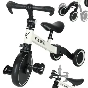 Trike Fix Mini tricicleta de cross-country 3in1 cu pedale alb