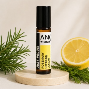 Roll-On Aromaterapie Just Focus 10 ml – Rozmarin, Lemongrass & Cedru | Claritate și Concentrare