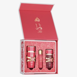 Lattafa Yara Candy 3 Pieces Gift Set pentru Femei – Eau de Parfum 100 ml + Hair Mist 50 ml + Travel Spray 12 ml