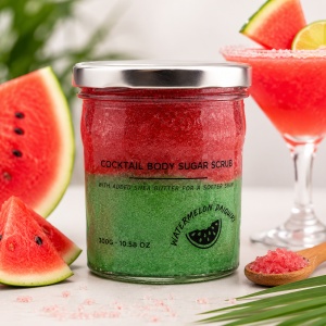 Scrub de Corp Parfumat cu Zahăr – Watermelon Daiquiri 300 g