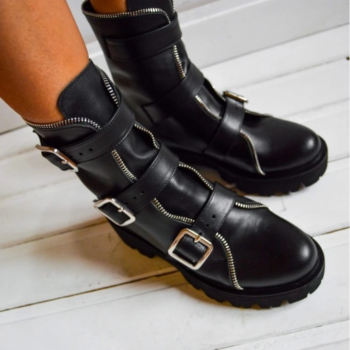 Bocanci - Biker - Negru - 4