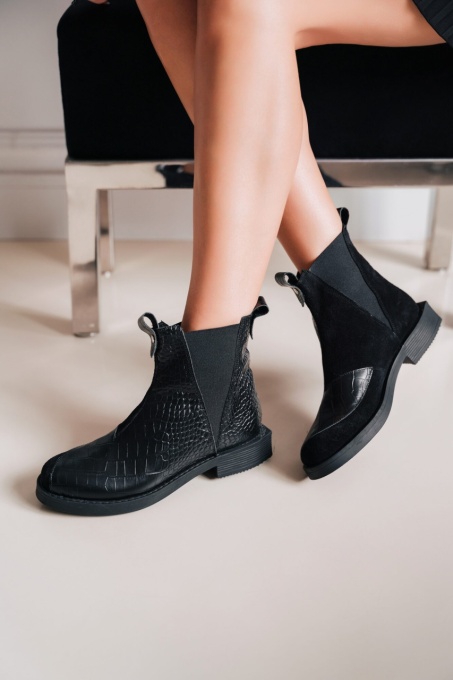 Ghete - Elegance - Croco Black - 4