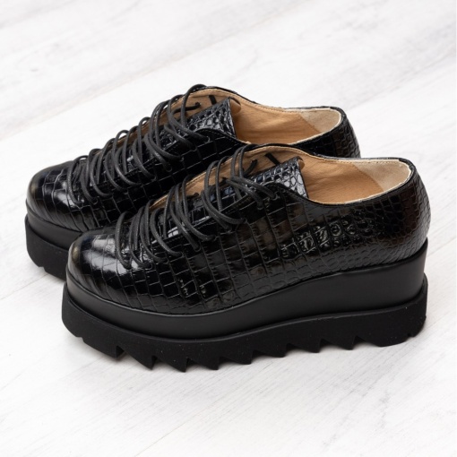 Pantofi - .Lyon - Croco Black - 4