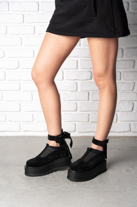 Sneakersi - Cali - Negru Velur - 8