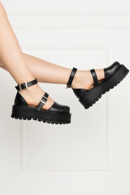 Pantofi - Double Belt - Negru 2.0 - 5