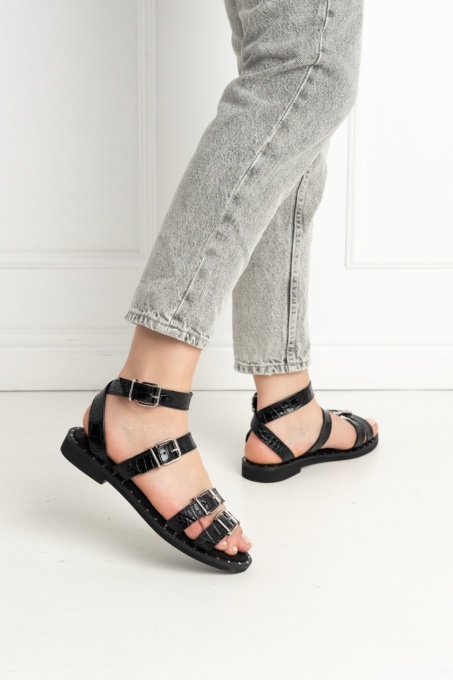 Sandale - Lugo - Croco Black - 3