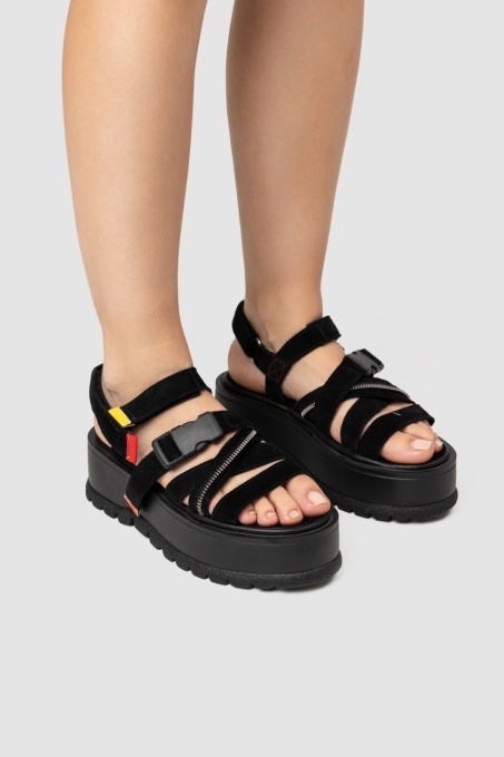 Sandale - Splash - Negru Velur - 3