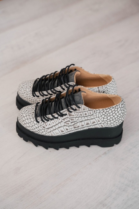 Pantofi - .Lyon - Croco Grey - 4