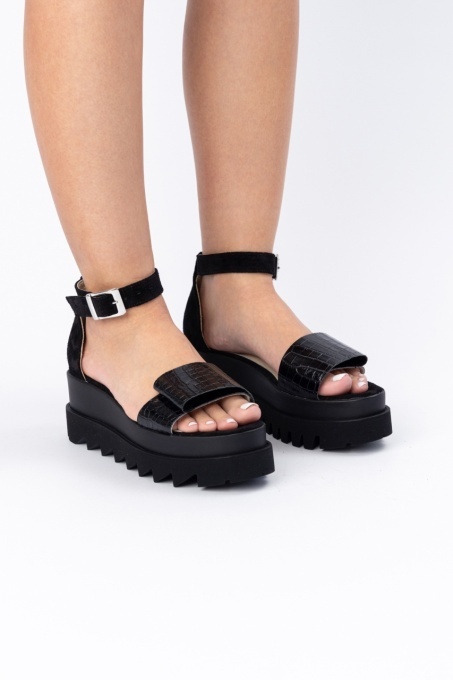 Sandale - Belle - Croco Black - 7