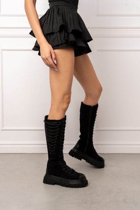 Cizme - Bad Girl - Negru Velur - 2