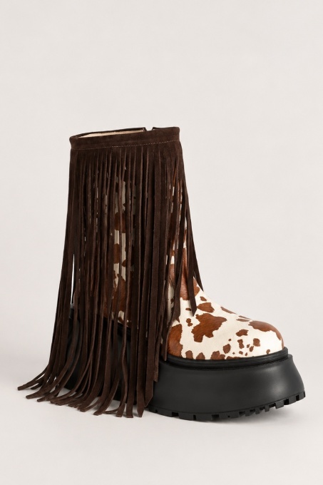 Ghete - Fringe Fury - Cow Print - 2
