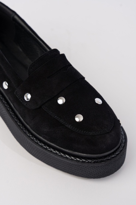 Mocasini - Dune - Punk - Negru Velur - 4