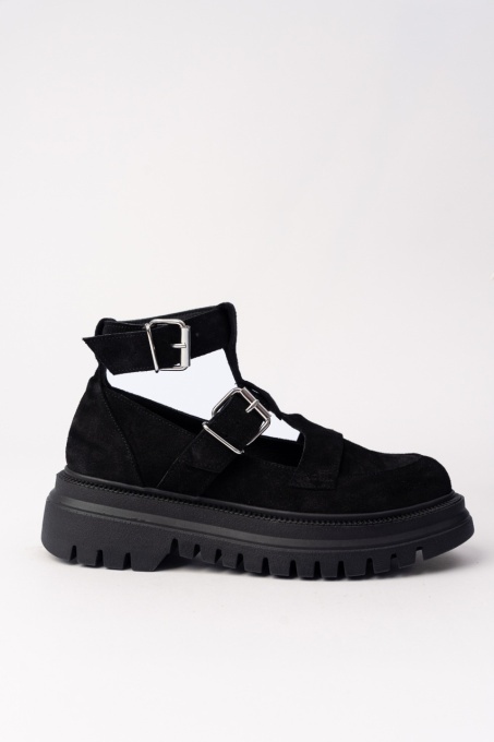 Pantofi Linea - Negru Velur