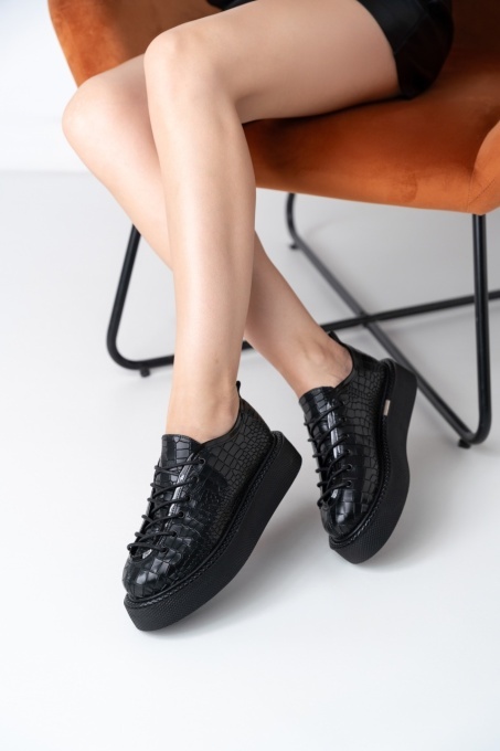 Pantofi - Play - Croco Black - 6