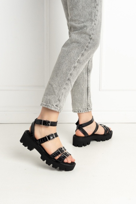 Sandale - Lugo - Croco Black 2.0 - 3