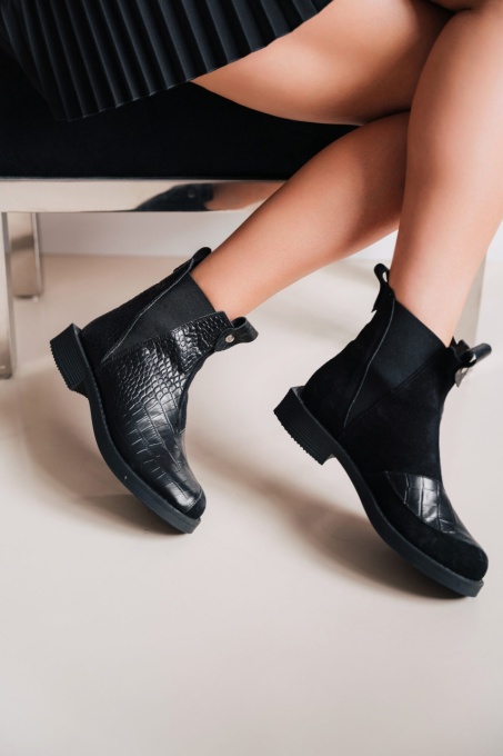 Ghete - Elegance - Croco Black - 2