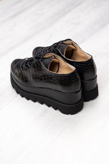 Pantofi - .Lyon - Croco Black - 2