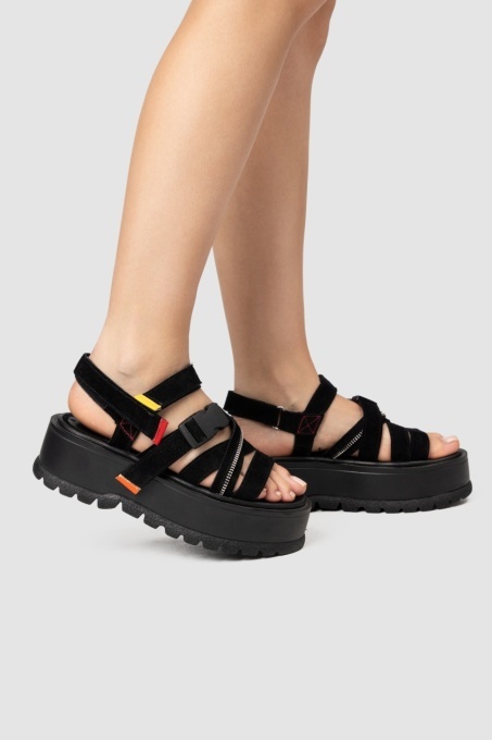 Sandale - Splash - Negru Velur - 4