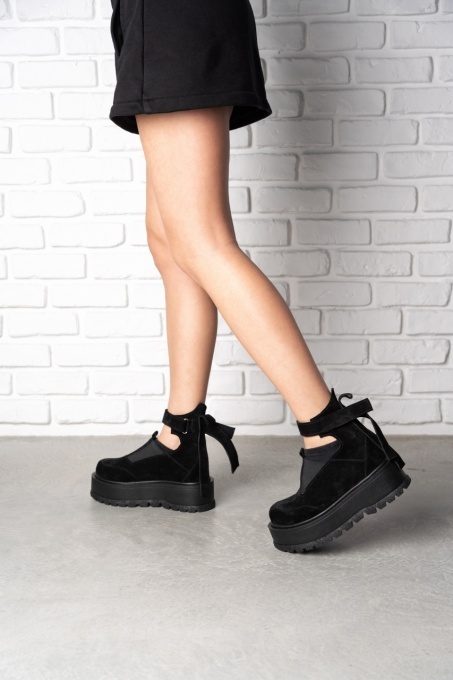 Sneakersi - Cali - Negru Velur - 6