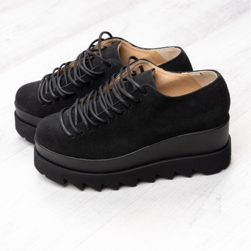 Pantofi - .Lyon - Negru Velur - 4