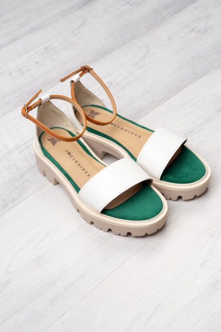 Sandale - Friday - Croco White