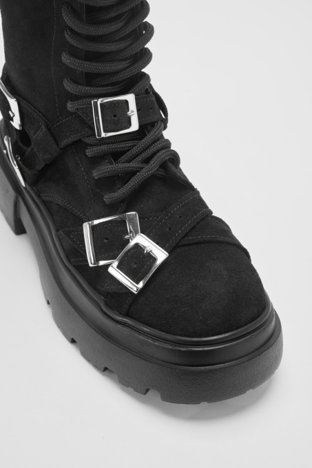 Ghete - Buckle Fury - Velur Black - 3