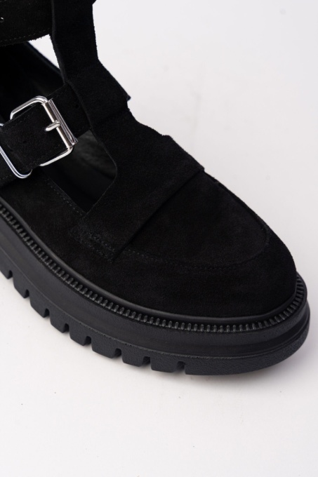 Pantofi Linea - Negru Velur - 2
