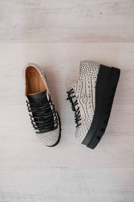Pantofi - .Lyon - Croco Grey - 2