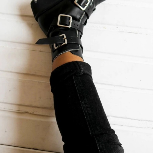 Bocanci - Biker - Negru - 3