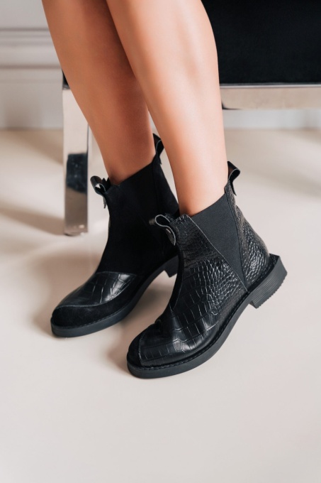 Ghete - Elegance - Croco Black - 3