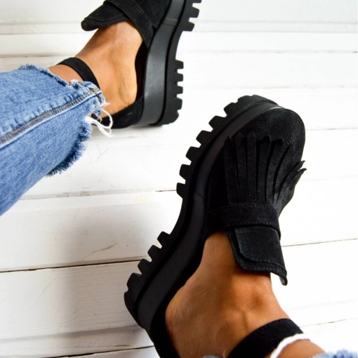 Pantofi - Amur - Black - Talpa Inalta - 4