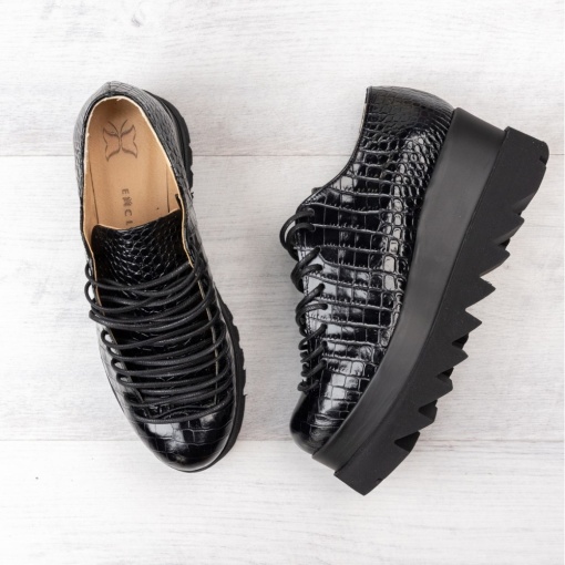 Pantofi - .Lyon - Croco Black - 3