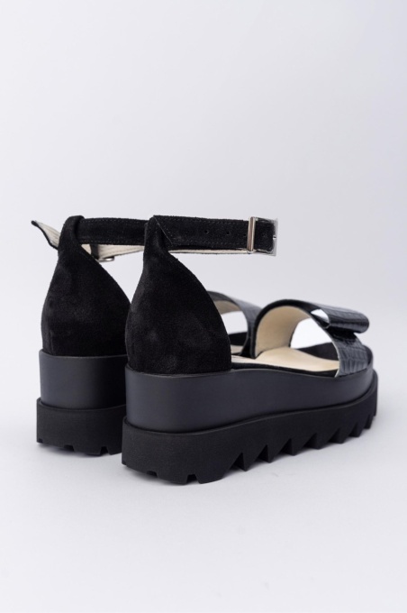 Sandale - Belle - Croco Black - 2