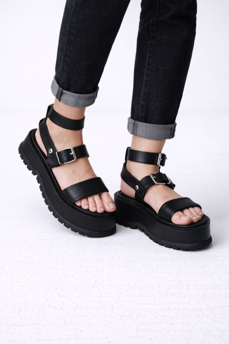 Sandale - . Glami - Negru - 3