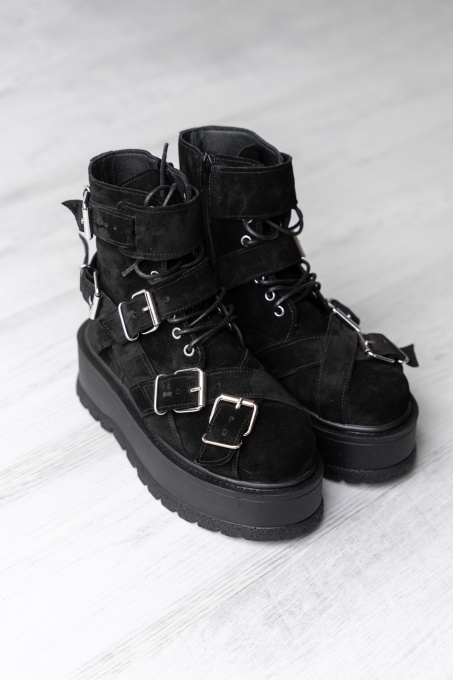 Bocanci - Heavy Duty - Negru Velur - 3