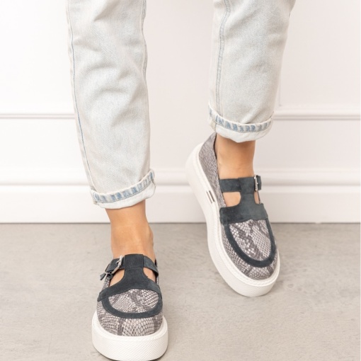 Pantofi - Celine - Snake Grey - 5