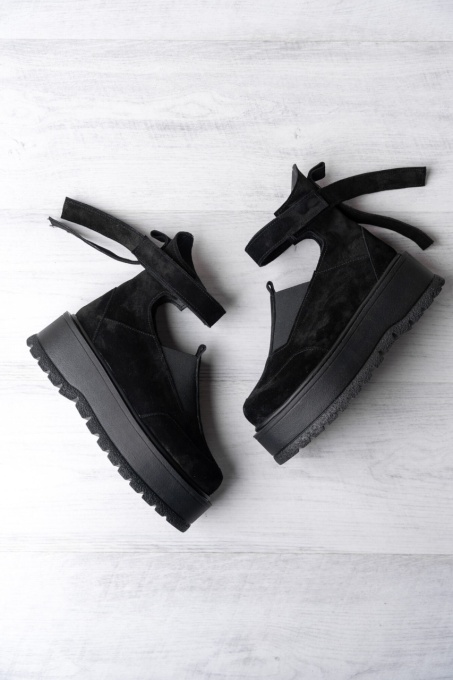 Sneakersi - Cali - Negru Velur - 4