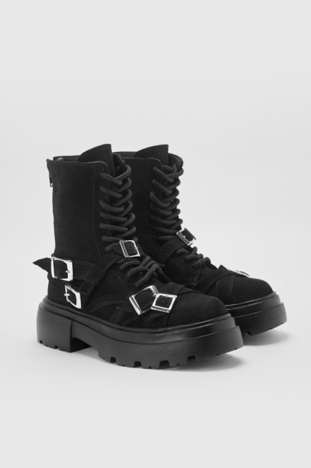 Ghete - Buckle Fury - Velur Black - 4