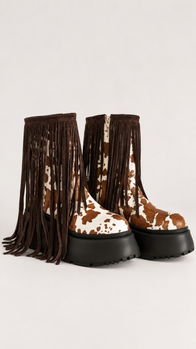 Ghete - Fringe Fury - Cow Print - 4